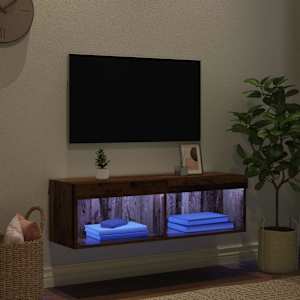 Sestava TV skříněk s LED Nástěnný Staré dřevo 100 x 30 x 30 cm - obrázek 5