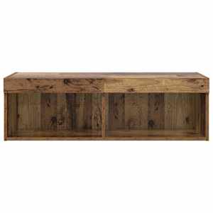 Sestava TV skříněk s LED Nástěnný Staré dřevo 100 x 30 x 30 cm - obrázek 8