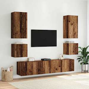 TV wall cabinet Staré dřevo 100 x 35 x 41 cm kompozitní dřevo - obrázek 6