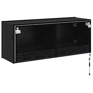 TV wall cabinet Černý dub 100 x 35 x 41 cm kompozitní dřevo - obrázek 11