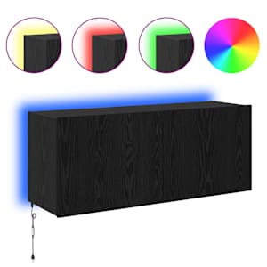TV wall cabinet Černý dub 100 x 35 x 41 cm kompozitní dřevo - obrázek 4