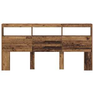 Čelo postele Staré dřevo 200 x 17 x 102 cm kompozitní dřevo - obrázek 6