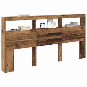 Čelo postele Staré dřevo 200 x 17 x 102 cm kompozitní dřevo - obrázek 3