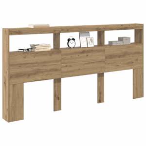 Čelo postele Artisanový dub 200 x 17 x 102 cm kompozitní dřevo - obrázek 3