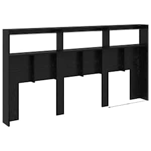 Čelo postele Černý dub 200 x 17 x 102 cm kompozitní dřevo - obrázek 8