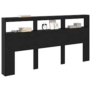 Čelo postele Černý dub 200 x 17 x 102 cm kompozitní dřevo - obrázek 3