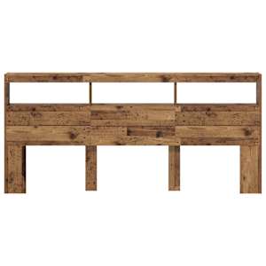 Čelo postele Staré dřevo 220 x 17 x 102 cm kompozitní dřevo - obrázek 6