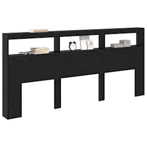 Čelo postele Černý dub 220 x 17 x 102 cm kompozitní dřevo - obrázek 3