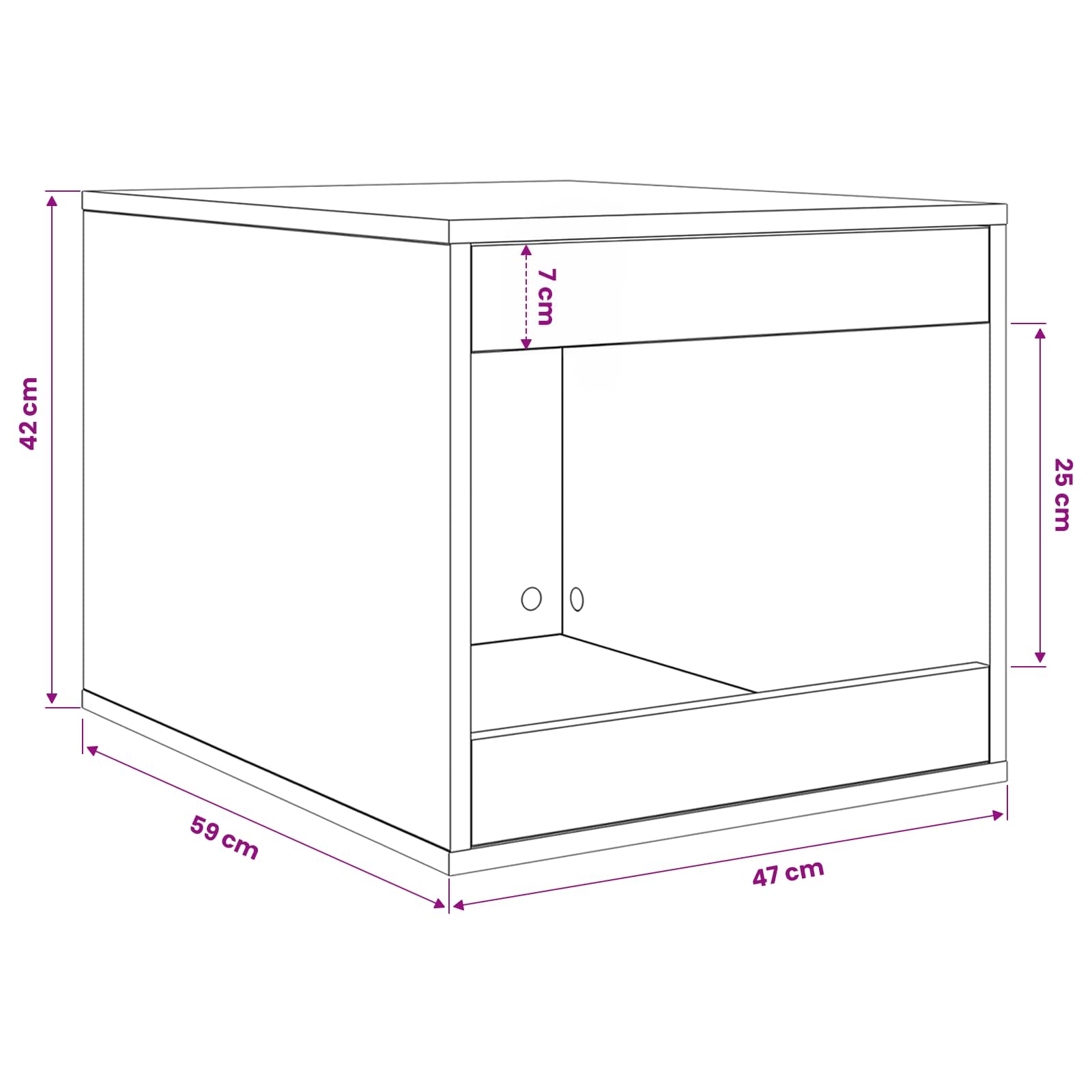 Enclosure pro kočičí záchod Černý dub 47 x 59 x 42 cm - obrázek 10