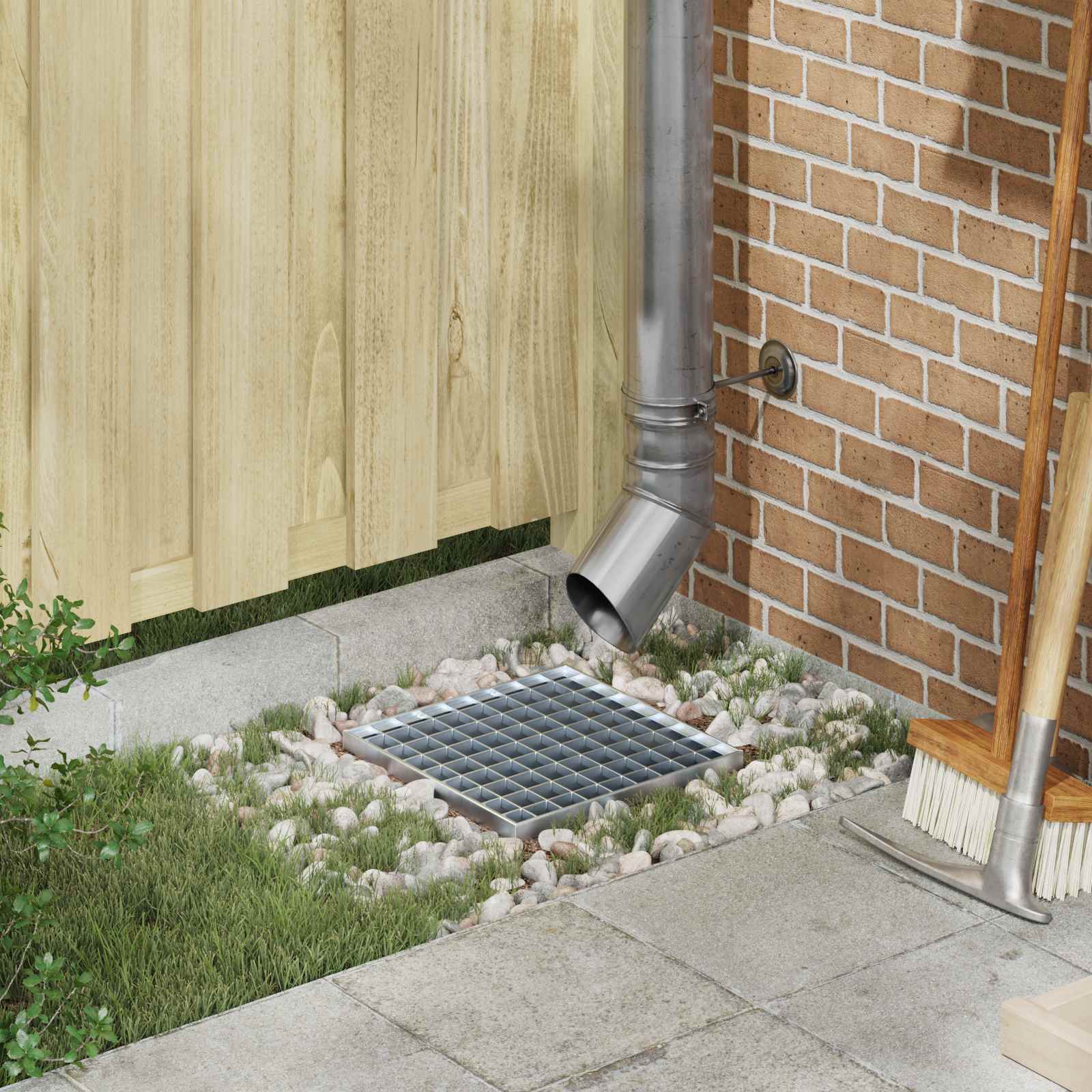 vidaXL Gitter Silber 30 x 30 x 2 cm Feuerverzinkter Stahl