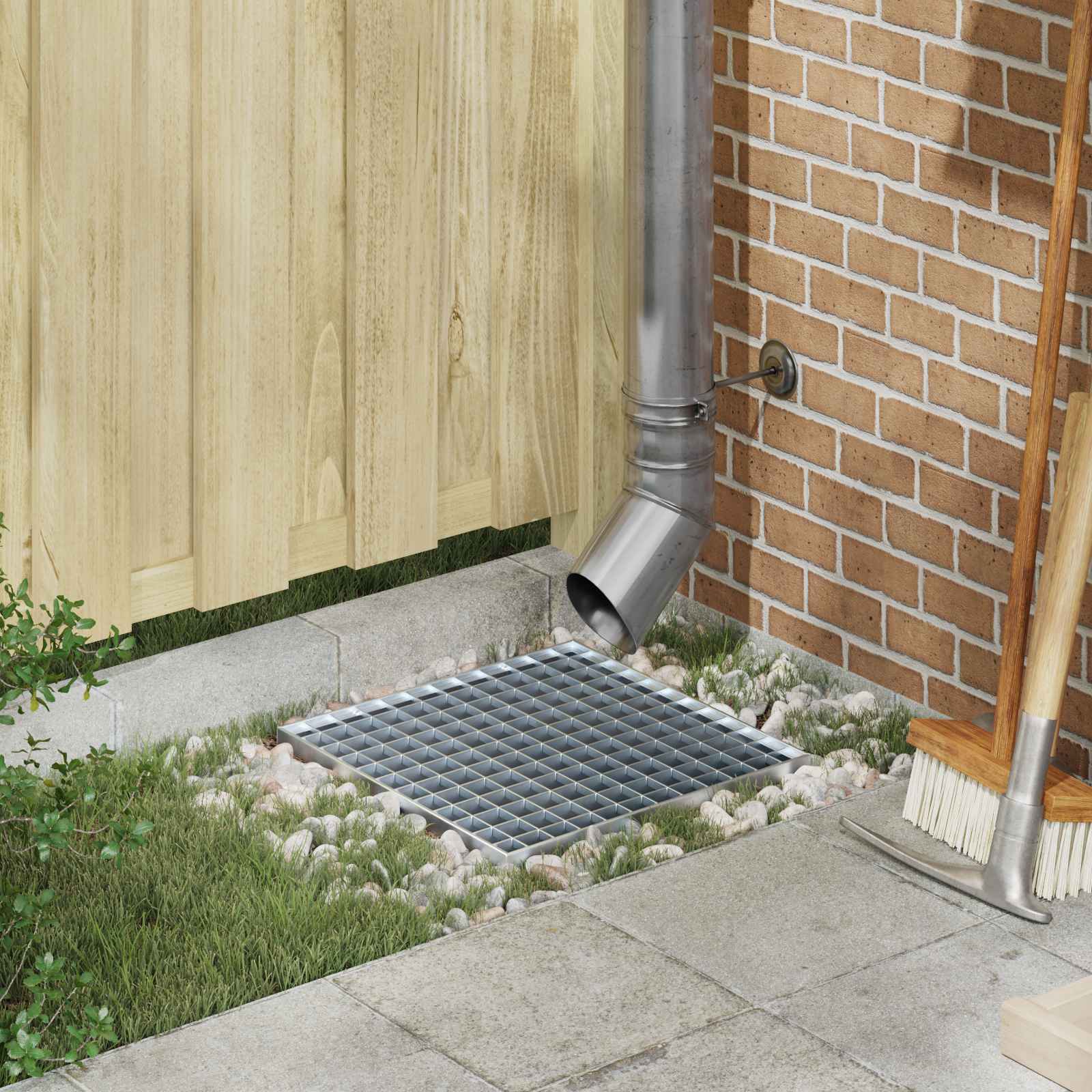 vidaXL Grătar Argintiu 40 x 40 x 2 cm Oțel galvanizat prin imersie