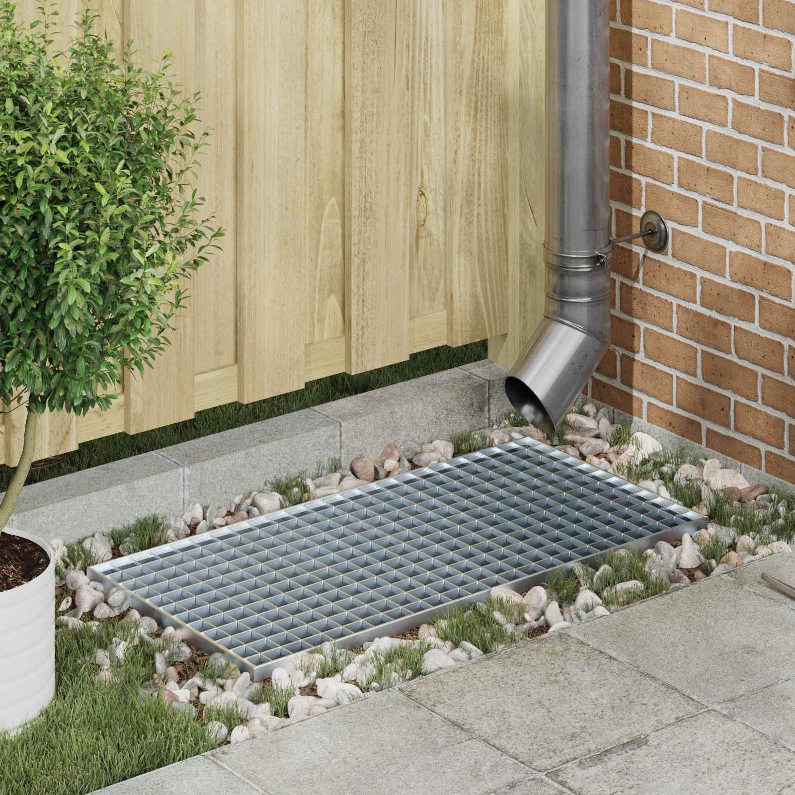 vidaXL Grătar Argintiu 80 x 40 x 2 cm Oțel galvanizat prin imersie