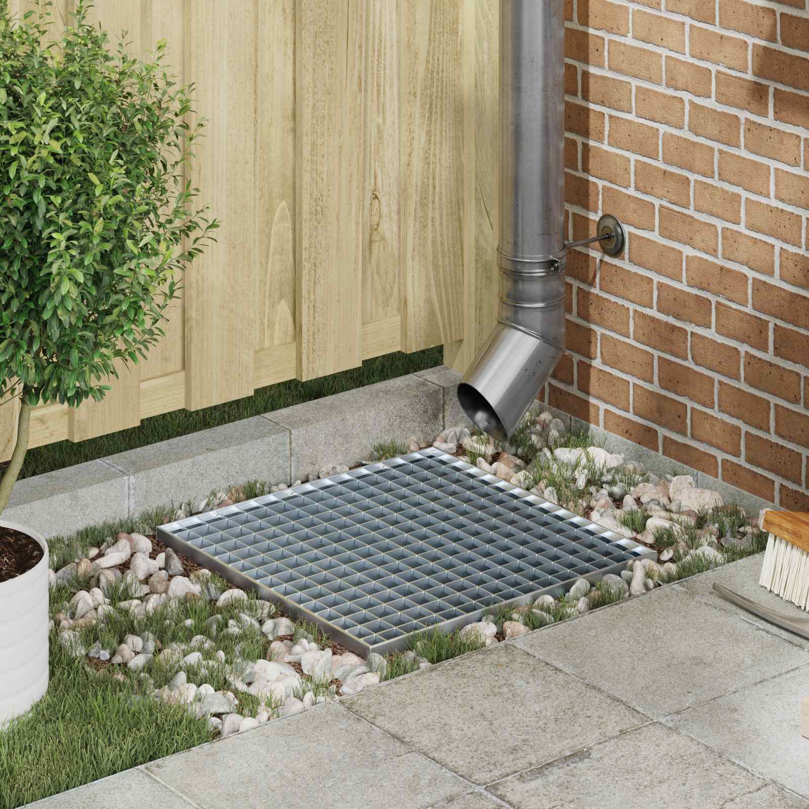 vidaXL Grătar Argintiu 50 x 50 x 2 cm Oțel galvanizat prin imersie