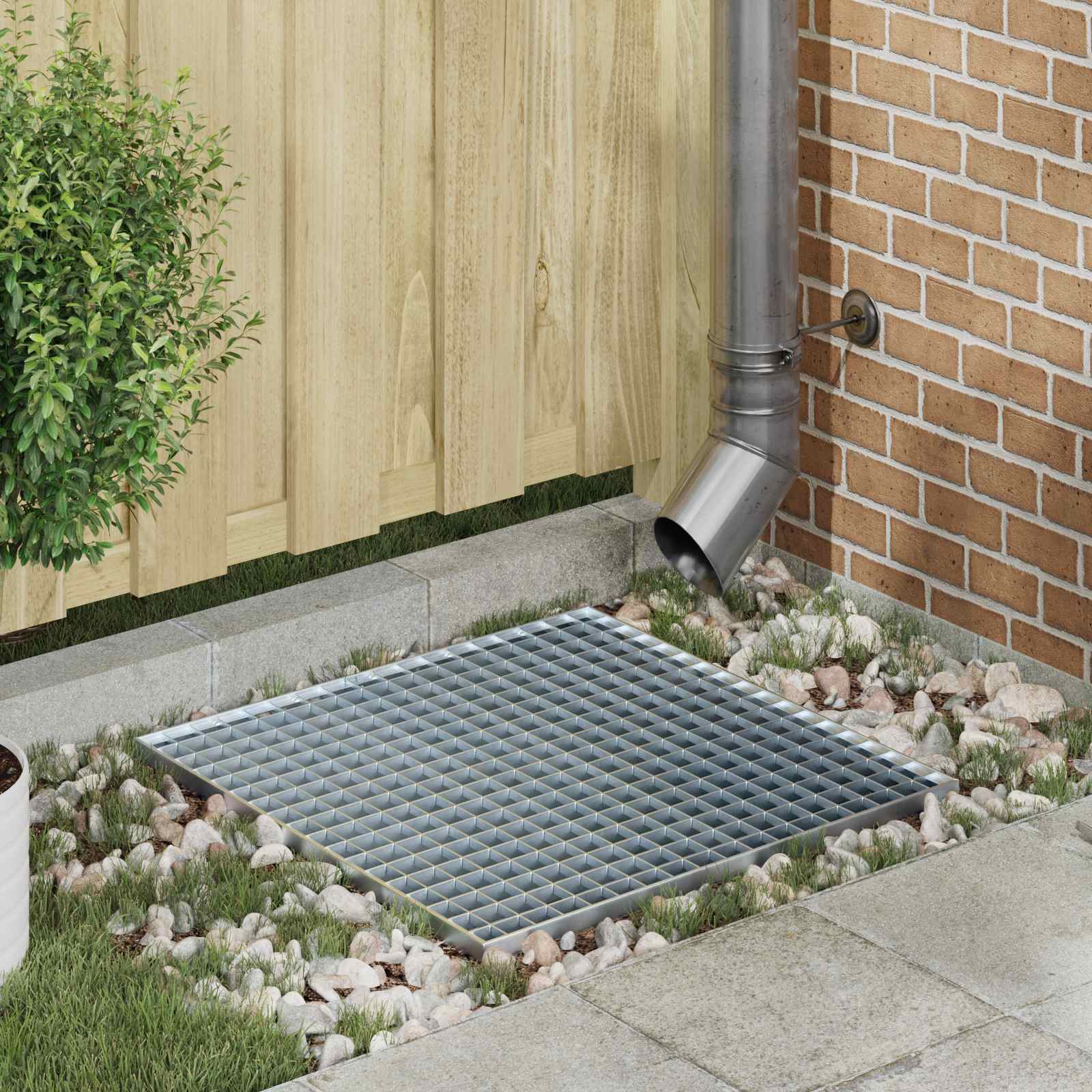 vidaXL Grătar Argintiu 60 x 60 x 2 cm Oțel galvanizat prin imersie