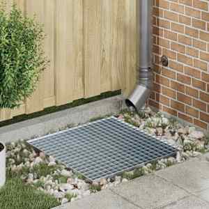 Rešetka srebrna 60 x 60 x 2 cm Jeklo vroče pocinkano