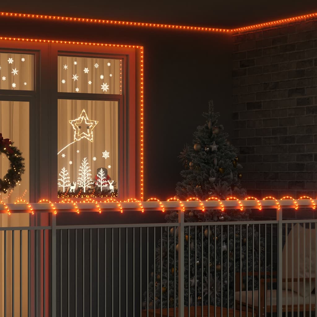 vidaXL Lumină cu sfoară cu 1200 LED Alb cald 50 m PVC
