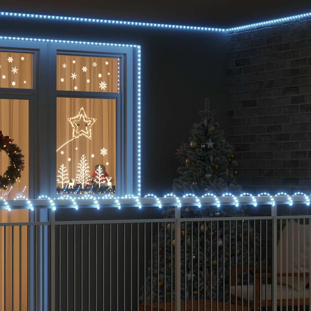 vidaXL Lumină cu sfoară cu 1200 LED Alb Rece 50 m PVC