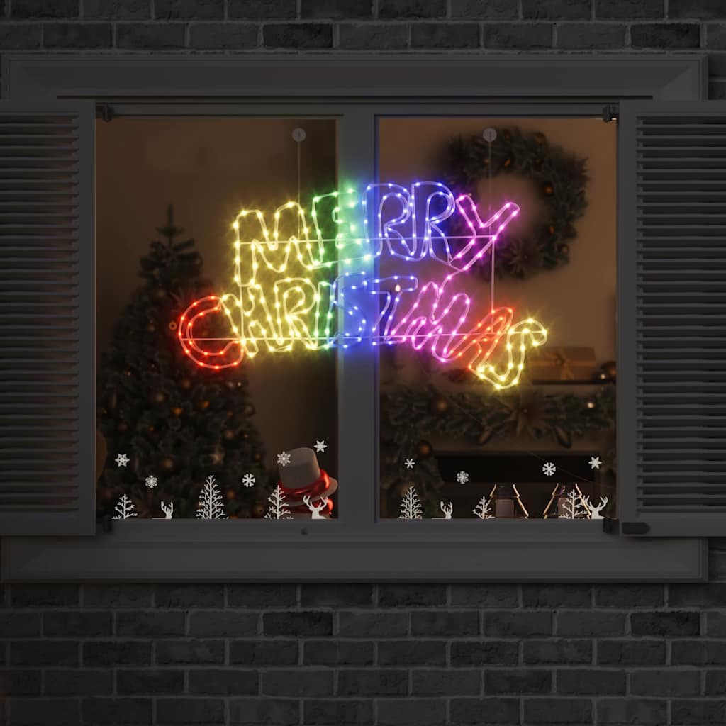 Panneau de Noël avec 240 LED Multicolore 100 x 50 cm PVC