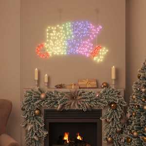 Vánoční značka s 240 LED diodami Vícebarevný 99,5 x 54 cm PVC - obrázek 3