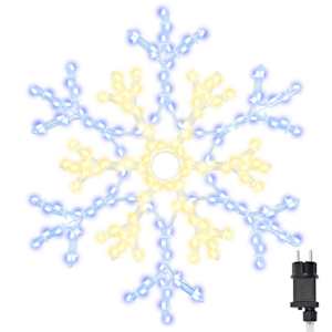 vidaXL J&otilde;ulut&auml;ht Soe valge 56 x 49 x 0.7 cm PVC 180 LED-i