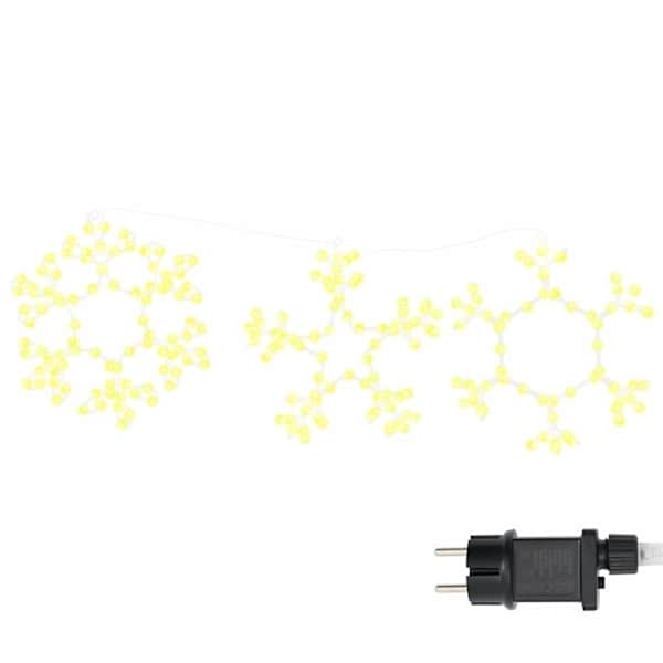 vidaXL J&otilde;uluehe Lumi 252 LED-i Soe valge 44,5 x 38 cm PVC