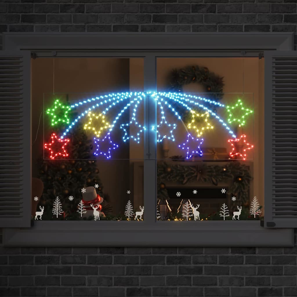 vidaXL Steaua de Crăciun cu 432 LED Multicolour 180 x 57 cm PVC