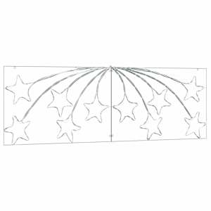 Vánoční hvězda s 432 LED diodami Vícebarevný 182 x 58 cm PVC - obrázek 7