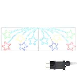 vidaXL J&otilde;ulu T&auml;ht 432 LED-i Mitmev&auml;rviline 182 x 58 cm PVC