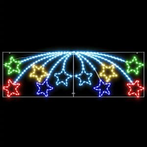 Vánoční hvězda s 432 LED diodami Vícebarevný 182 x 58 cm PVC - obrázek 6