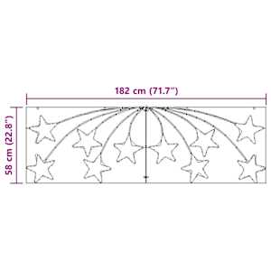 Vánoční hvězda s 432 LED diodami Vícebarevný 182 x 58 cm PVC - obrázek 11