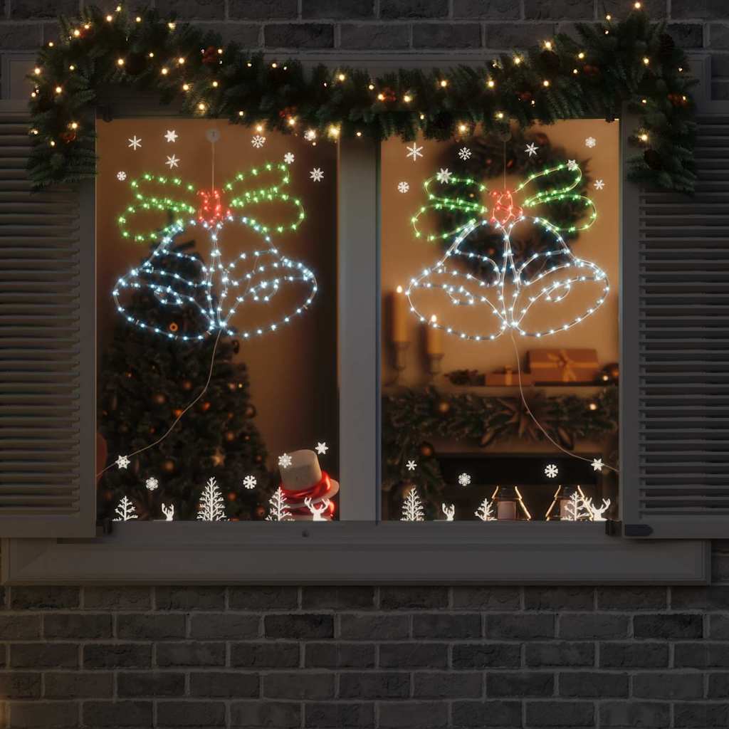 Cloche de Noël avec 144 LED Multicolore 56 x 46 cm PVC