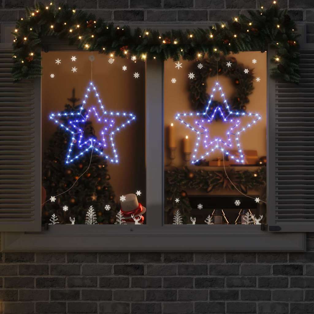 Étoile de Noël avec 72 LED Blanc Froid 51.5 x 50 x 0.65 cm Fer