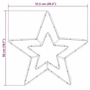 Vánoční hvězda Studená bílá 51,5 x 50 x 0,65 cm Železo - obrázek 11