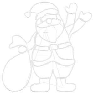 Světlo Santa Claus Vícebarevný 58.5 x 60 x 1.3 cm Železo - obrázek 5