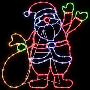 Světlo Santa Claus Vícebarevný 58.5 x 60 x 1.3 cm Železo - obrázek 6