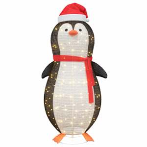 vidaXL Lumepingviini figuur Soe valge 78 x 178 cm kangas