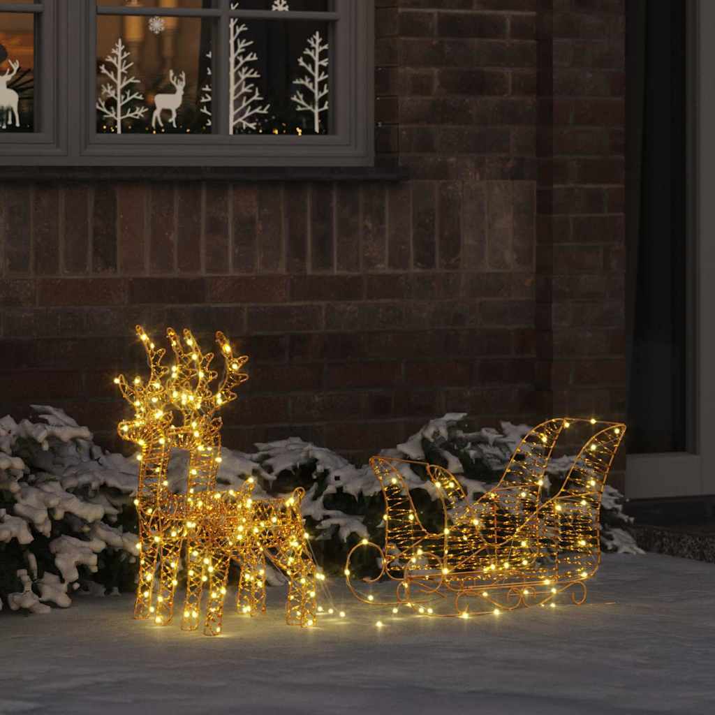 vidaXL Sanie cu ren Alb cald 30 x 12 x 55 cm PET