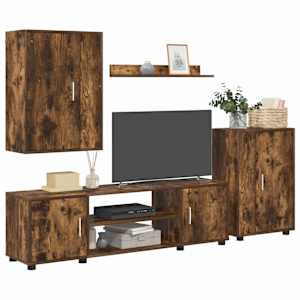 Sestava TV skříněk Nástěnný 4 pcs Kouřový dub Kompozitní dřevo - obrázek 3