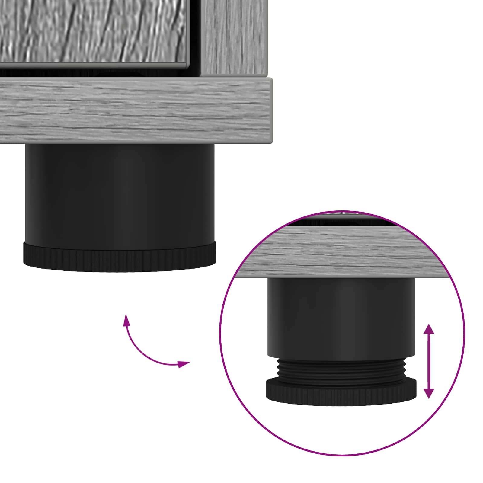 Komplet TV omaric 4 pcs Siva Sonoma Konstruiran les - slika 13