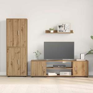 Sestava TV skříněk 4 pcs Artisanový dub Kompozitní dřevo - obrázek 4