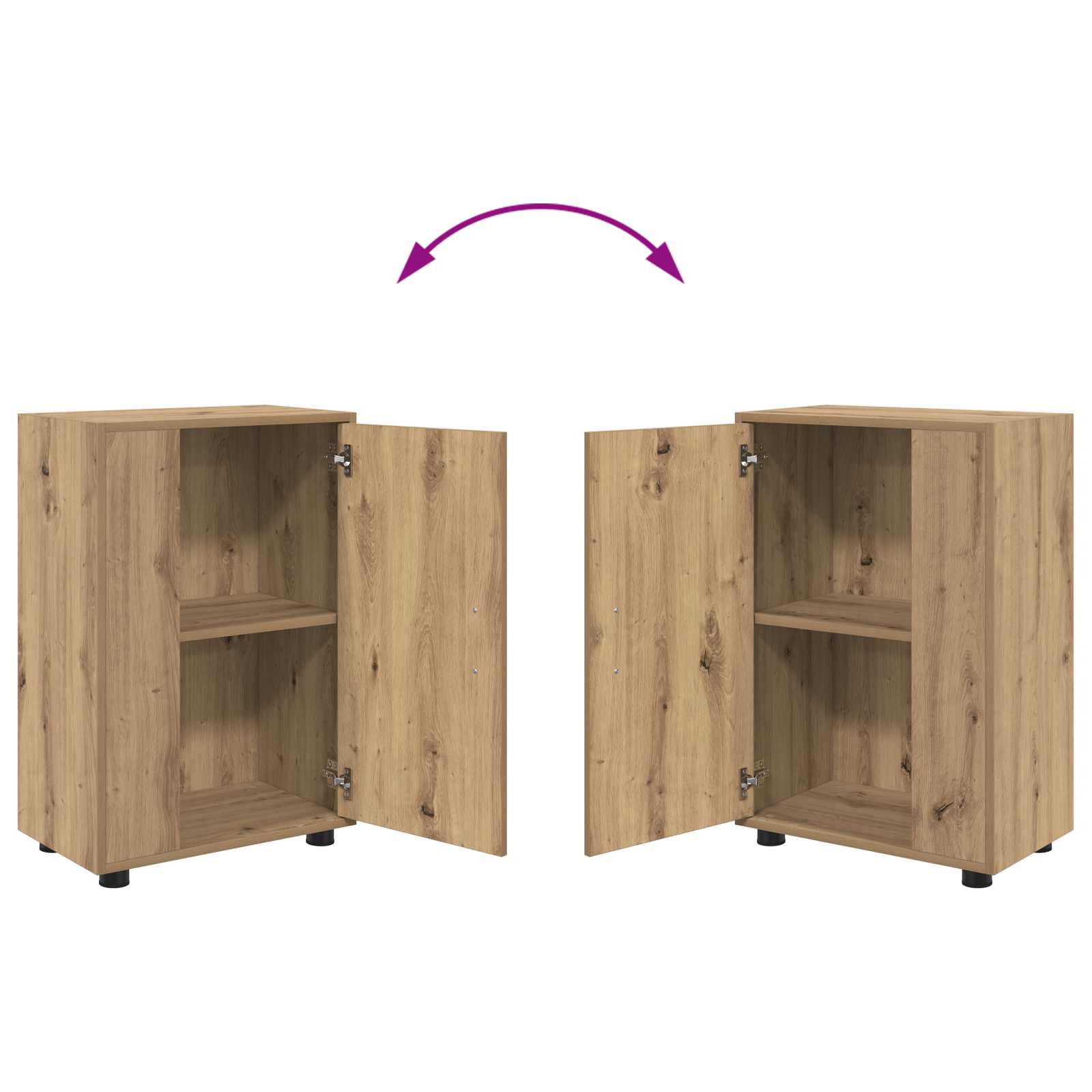 Komplet TV omaric 4 pcs Umetni hrast Konstruiran les - slika 12