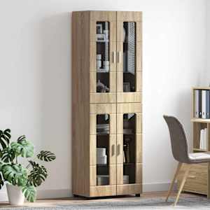 Vysoký bufet s policí FLORIN Sonoma dub 60 x 35 x 182 cm - obrázek 4