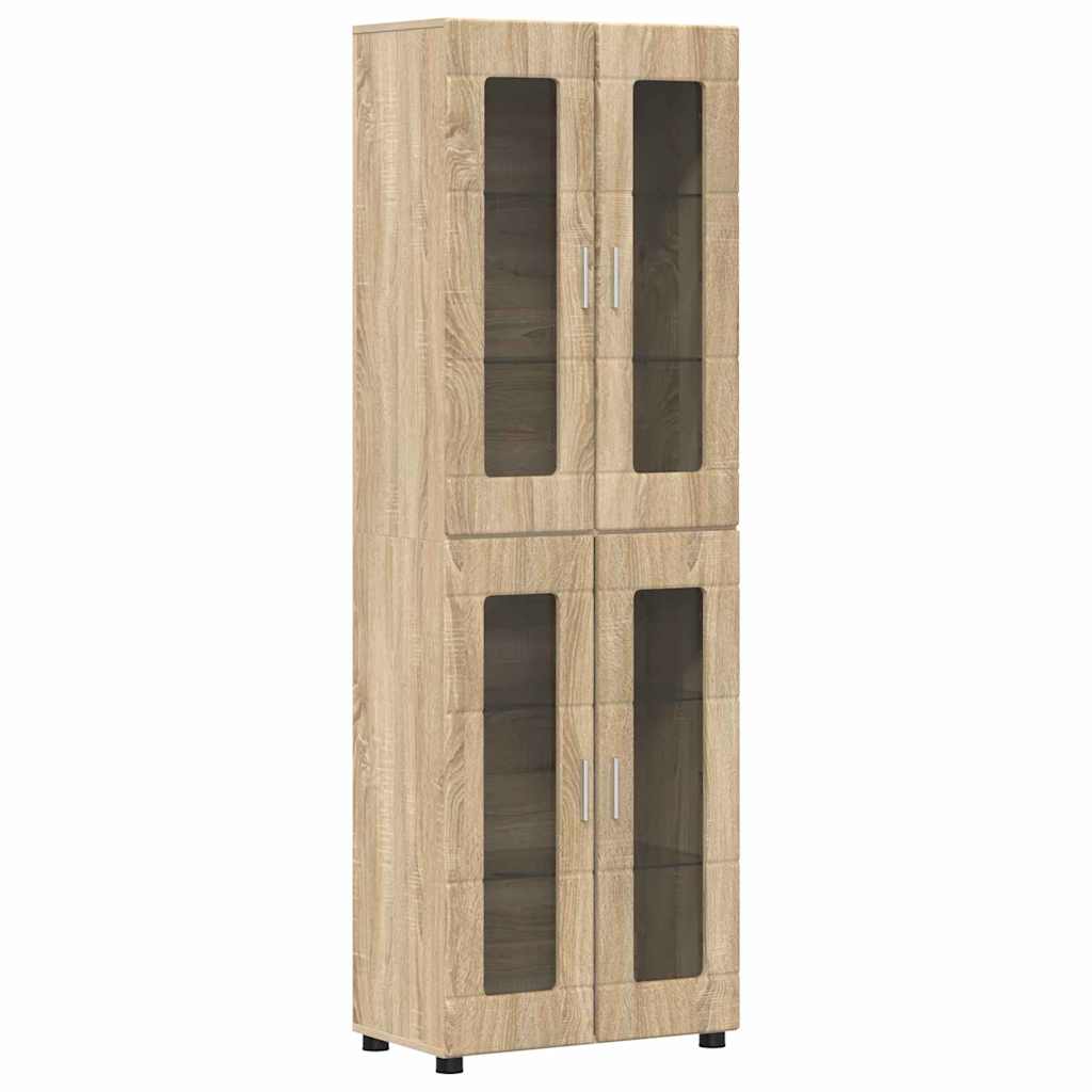 Thumbnail - vidaXL Highboard FLORIN Sonoma-Eiche 60 x 35 x 182 cm Holzwerkstoff
