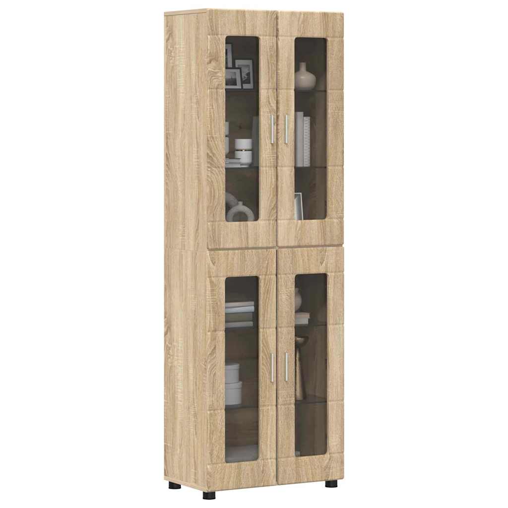 vidaXL Hoge kast met plank Sonoma Eiken 60 x 35 x 182 cm Bewerkt hout