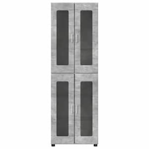 Vysoký bufet s policí FLORIN Betonově šedá 60 x 35 x 182 cm - obrázek 6
