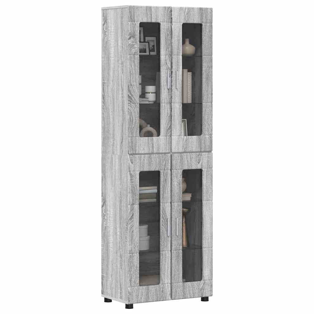 vidaXL Hoge kast met plank Grijs Sonoma 60 x 35 x 182 cm Bewerkt hout