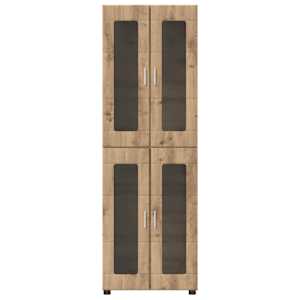Vysoký bufet s policí FLORIN Artisanový dub 60 x 35 x 182 cm - obrázek 6