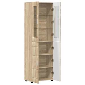 Vysoký bufet s policí FLORIN Sonoma dub 60 x 35 x 182 cm - obrázek 5