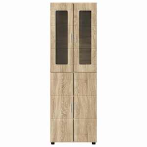 Vysoký bufet s policí FLORIN Sonoma dub 60 x 35 x 182 cm - obrázek 6