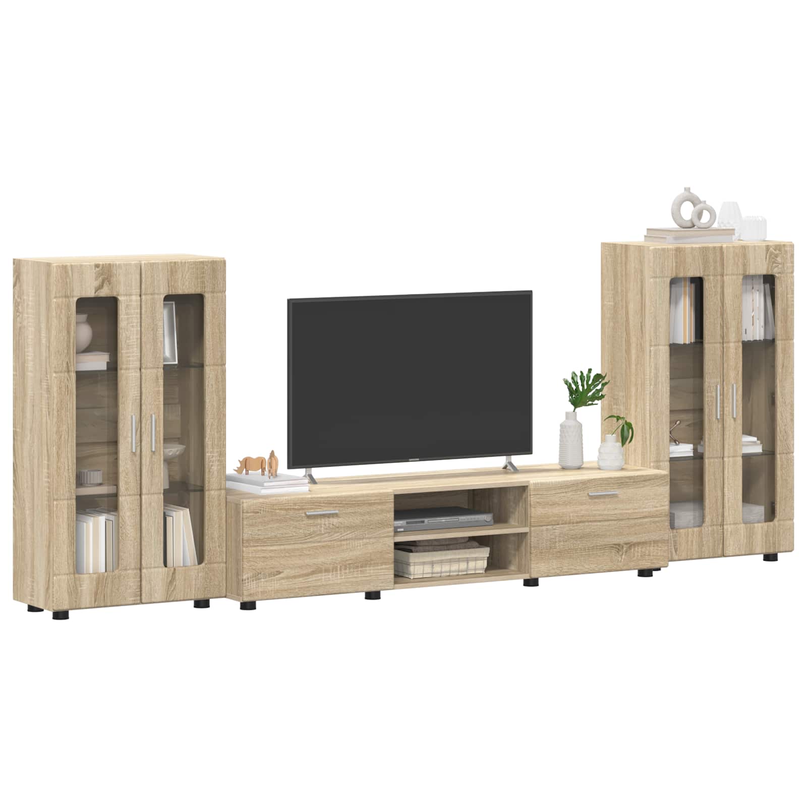 Komplet TV omaric FLORIN 3 pcs Sonoma hrast Konstruiran les - slika 3